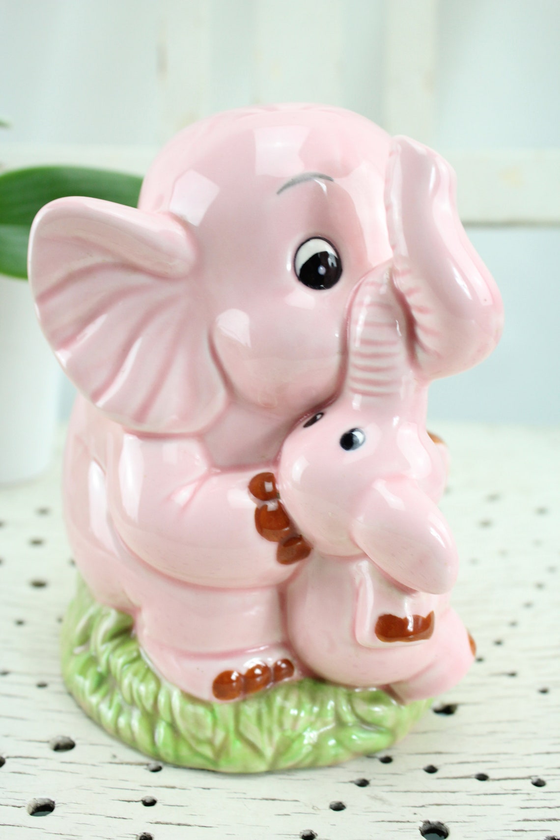 Vintage. Elephant Money Box Porcelain Piggy Bank Vintage Etsy