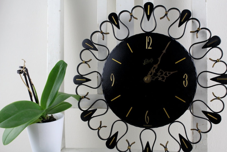 Vintage Clock SCHATZ From the 60s Wall Clock Clock Mid Century Kitchen