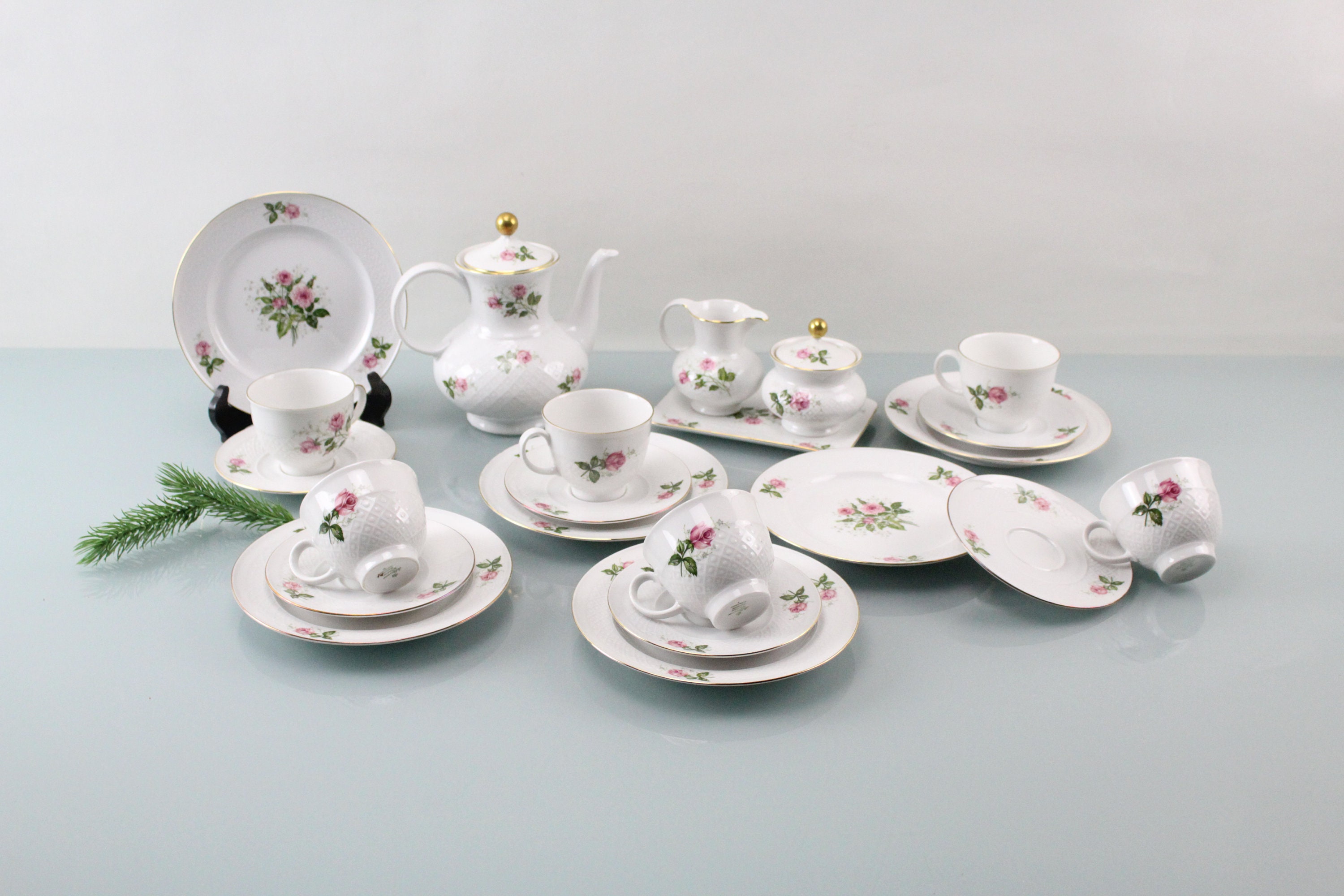 Bavaria rose plates - Etsy 日本