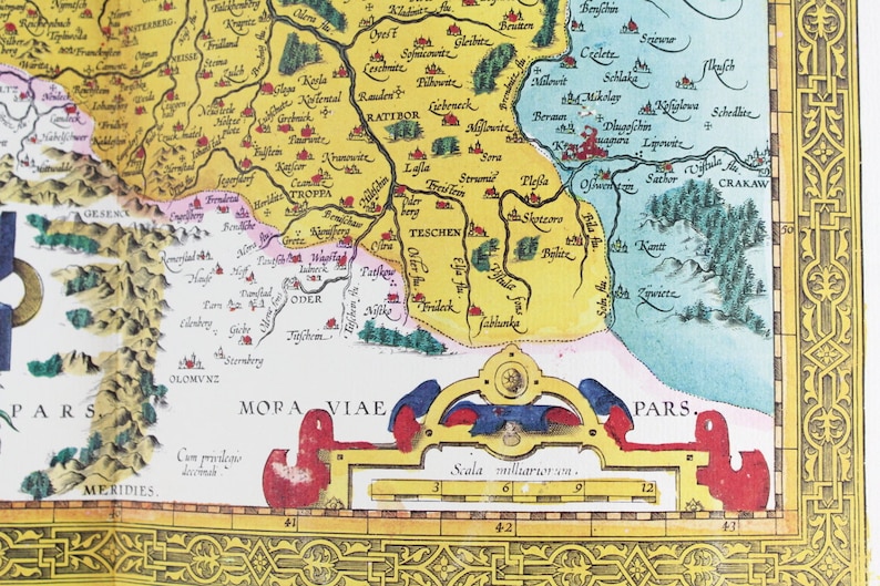 Old Map Wall Picture to Fold Vintage Antique Maps European Maps