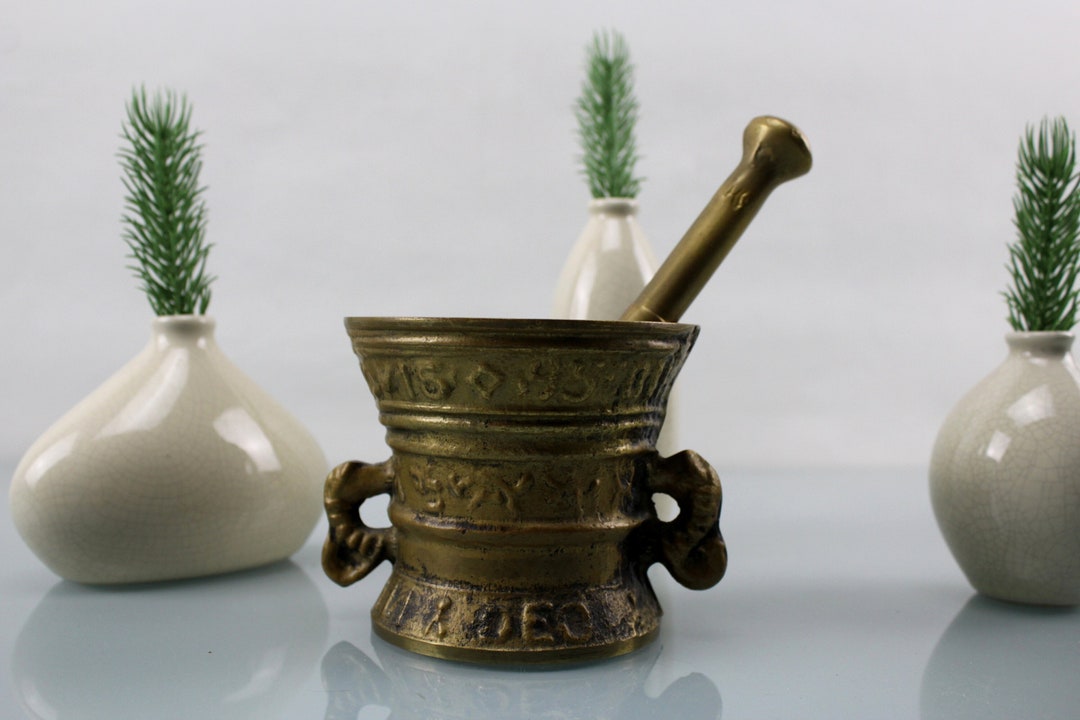 Beautiful antique bronze mortar with pestle solid bronze Etsy 日本
