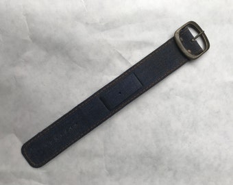 Vintage 1976 denim & leather watch band by Brite N.O.S