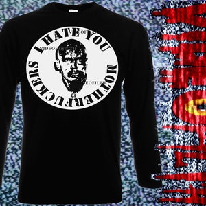 GG Allin I HATE YOU Pre Shrunk Cotton Long Sleeve Shirt silk screen