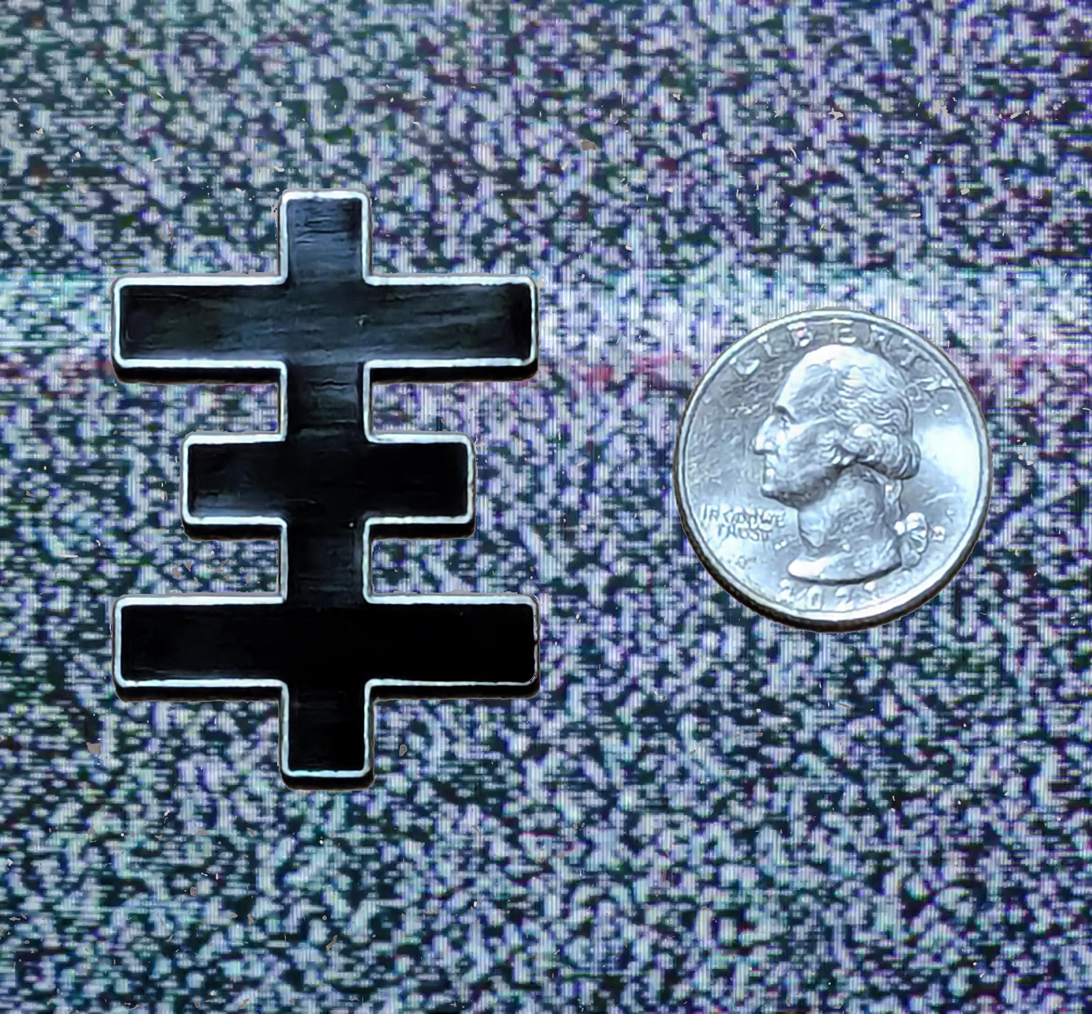 Psychic TV Cross Enamel Pin Throbbing Gristle Dark Ambient Death