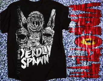 Camiseta de algodón preencogida The Deadly Spawn de terror y ciencia ficción