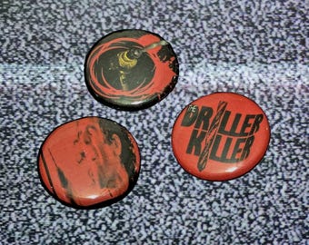 Juego de botones de 1 pulgada de Driller Killer, Abel Ferrara, el asesino de culto