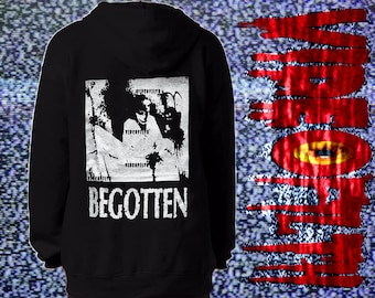 Begotten ***UPDATED Design*** Zip Up Zipper Hoodie avant-garde silent film surrealist