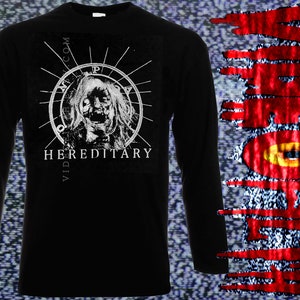 Hereditary ONE SIDED Pre Shrunk Cotton Long Sleeve Shirt A24 Ari Aster Demonology silk screen print