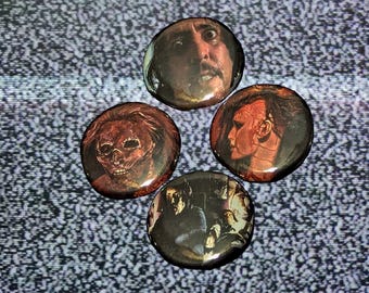 Juego de botones de 1 pulgada de Maniac Joe Spinell William Lustig Tom Savini asesino de culto
