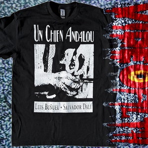 Un Chien Andalou Pre Shrunk Cotton Shirt Avant-garde Surrealist Dali Luis Bunuel silk screen