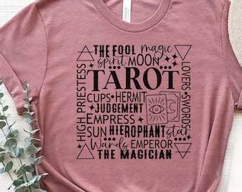 Tarot Shirt, Tarot Reading Shirt, Tarot Card Shirt, Witchy Astrology Shirt, Tarot Card Tee, Boho Hippie Tarot Lovers Tee, Tarot Reader Gift