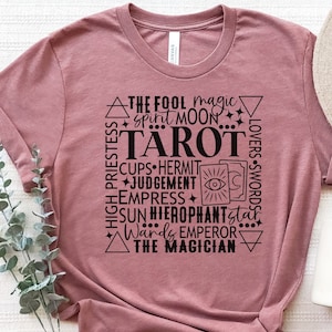 Tarot Shirt, Tarot Reading Shirt, Tarot Card Shirt, Witchy Astrology Shirt, Tarot Card Tee, Boho Hippie Tarot Lovers Tee, Tarot Reader Gift