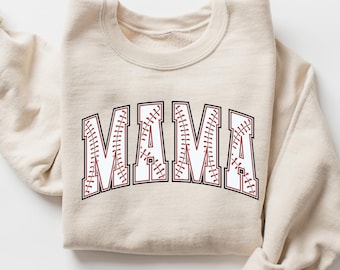 Baseball Mama Sweatshirt, Baseball Mama Crewneck, Baseball Mom Gift, Baseball Mama Shirt, Baseball game shirt for Baseball Moms