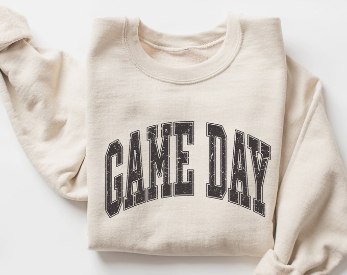 Game Day Sweatshirt, Gameday Sweater, Game Day Crewneck, Unisex Gameday Shirt, Varsity Retro Gameday Outfit, Football, Baseball, Softball