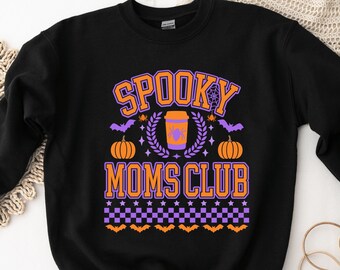 Spooky Moms Club Sweatshirt, Spooky Mom Sweatshirt, Mom Halloween Sweatshirt, Mama Halloween Crewneck, Mom Trick or Treat Sweatshirt