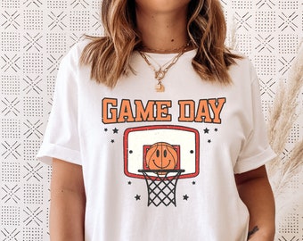 Retro Basketball Shirt, Distressed, Game Day Shirt, Basketball Tee, Womens Basketball T-Shirt, Basketball Game Retro Shirts, Basketball Mama