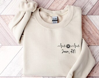 Custom Nurse Sweatshirt, Customized Nurse Sweater, Gift for Nurse, Nursing Shirts, Physician Assistant Sweatshirt, Custom Doctor Sweatshirt