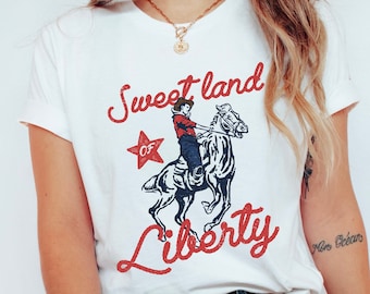 Sweet Land Of Liberty Shirt, Vintage Fourth of July Shirt, Vintage American Shirt, Patriotic Shirt, Freedom Shirt July 4 Shirt, 4th of July