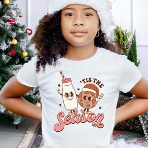 Tis The Season Christmas Cookies Shirt, Kids Christmas Shirts, Toddler Christmas Tee, Baby Christmas Bodysuit, Kids Xmas Clothes, Retro Tee
