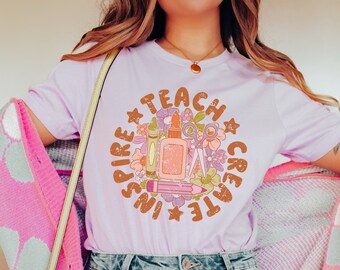 Teacher Shirt, Teacher Gift, Distressed Teacher Shirts, Teacher Back to School Shirt, Kindergarten Teacher School Shirt, 1st Grade Teacher