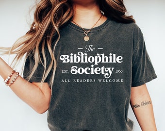 Bibliophile Shirt, Comfort Colors Shirt, Reading Shirt, Bookish Shirt, Book Lover Shirt, Bookish Merch, Bookworm Gift, Dark Academia Shirt