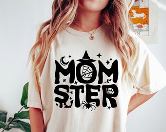 Momster Shirt, Mom Halloween Shirt, Halloween Party Shirt for Moms, Mama Halloween Tees, Momster Tee, Momster T-Shirt