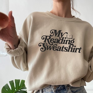 My Reading Sweatshirt, Gift for Book Lover, Bookish Sweater, Bookish Shirts, Womens Crewneck Sweatshirt, Librarian Shirt, One More Chapter