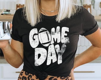 Gameday Shirt, Football Shirt, Football Tee, Game Day Football Shirts, Football Game T-Shirts for Women, Womens Football TShirts, Game Tee