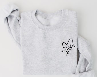 Sweat détail infirmière USI, sweat infirmière USI, chemise infirmière USI, cadeau infirmière USI, sweat ras du cou pour femme, chemises USI, cadeau infirmière USI