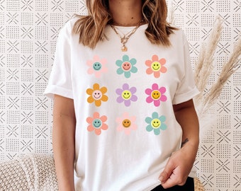 Retro Flower Shirt | Etsy