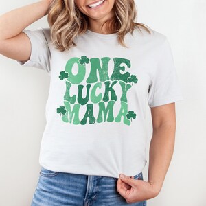 One Lucky Mama Shirt, Lucky Mom Shirt, St. Patricks Day Shirts for Mom, Womens St Patricks Day T-shirts, St. Patrick's Shirts, Irish Tees image 2