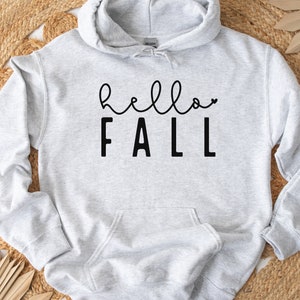 Hello Fall Hoodie, Womens Fall Hoodies, Cozy Hoodie, Fall Hoody, Fall Hooded Sweatshirt, Womens Sweatshirts, Fall Shirt