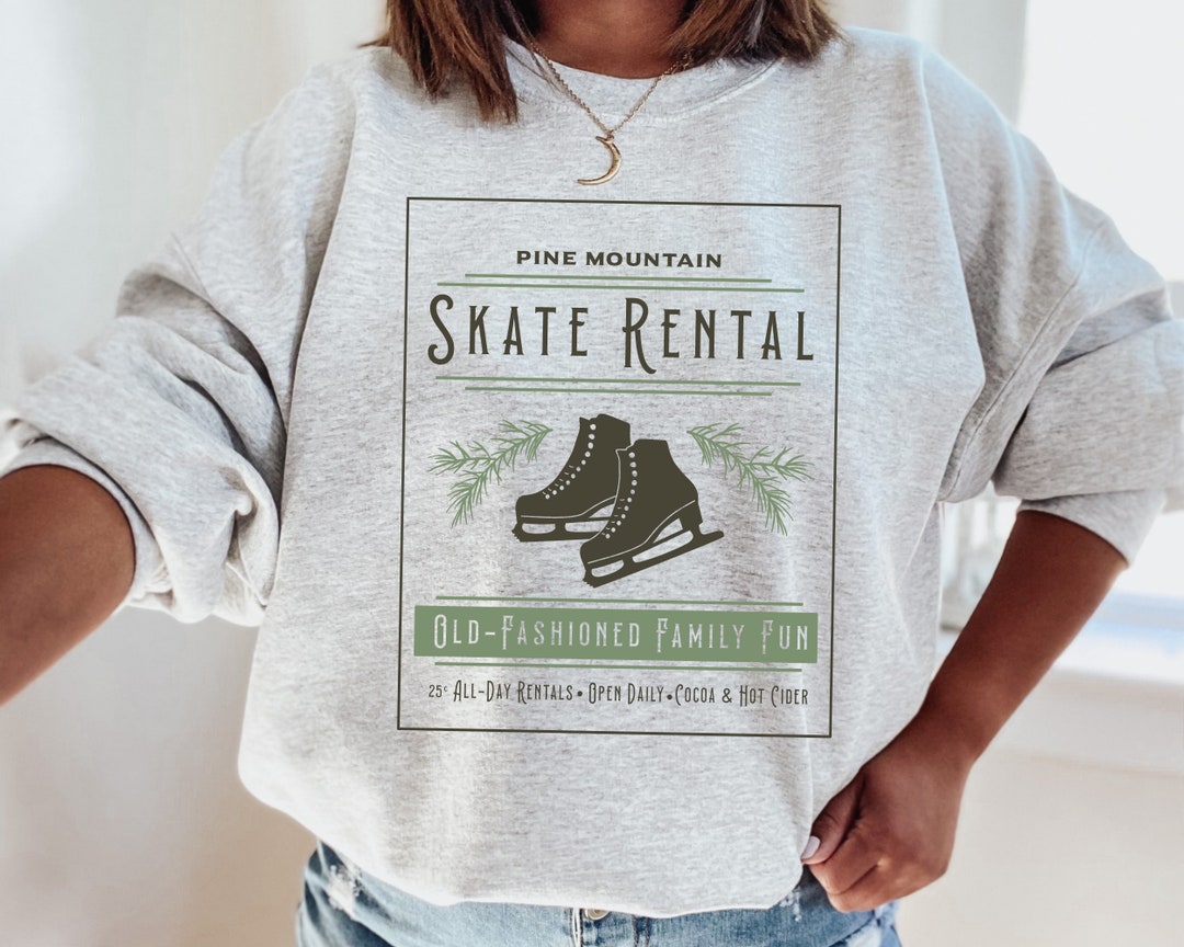 Vintage Skate Rental Sweatshirt, Ice Skating Sweatshirt, Ice Skating