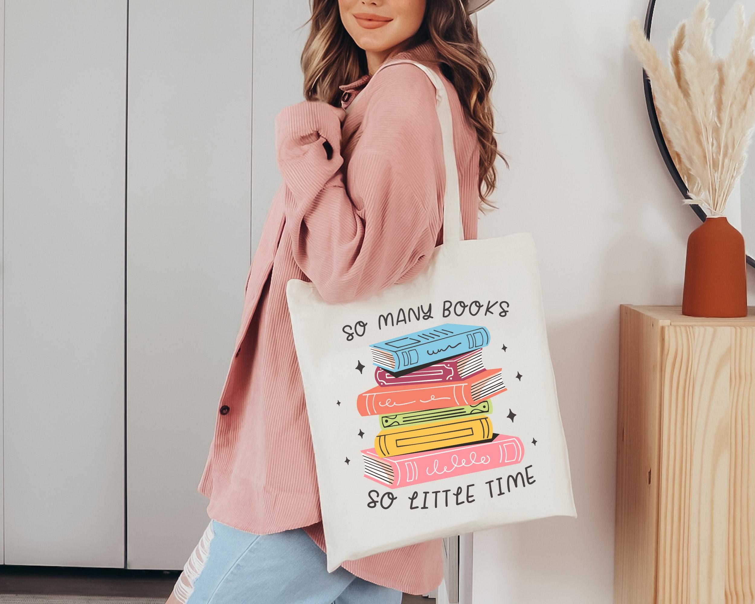 So Many Books so Little Time Tote Bag, Canvas Tote Bag, Book