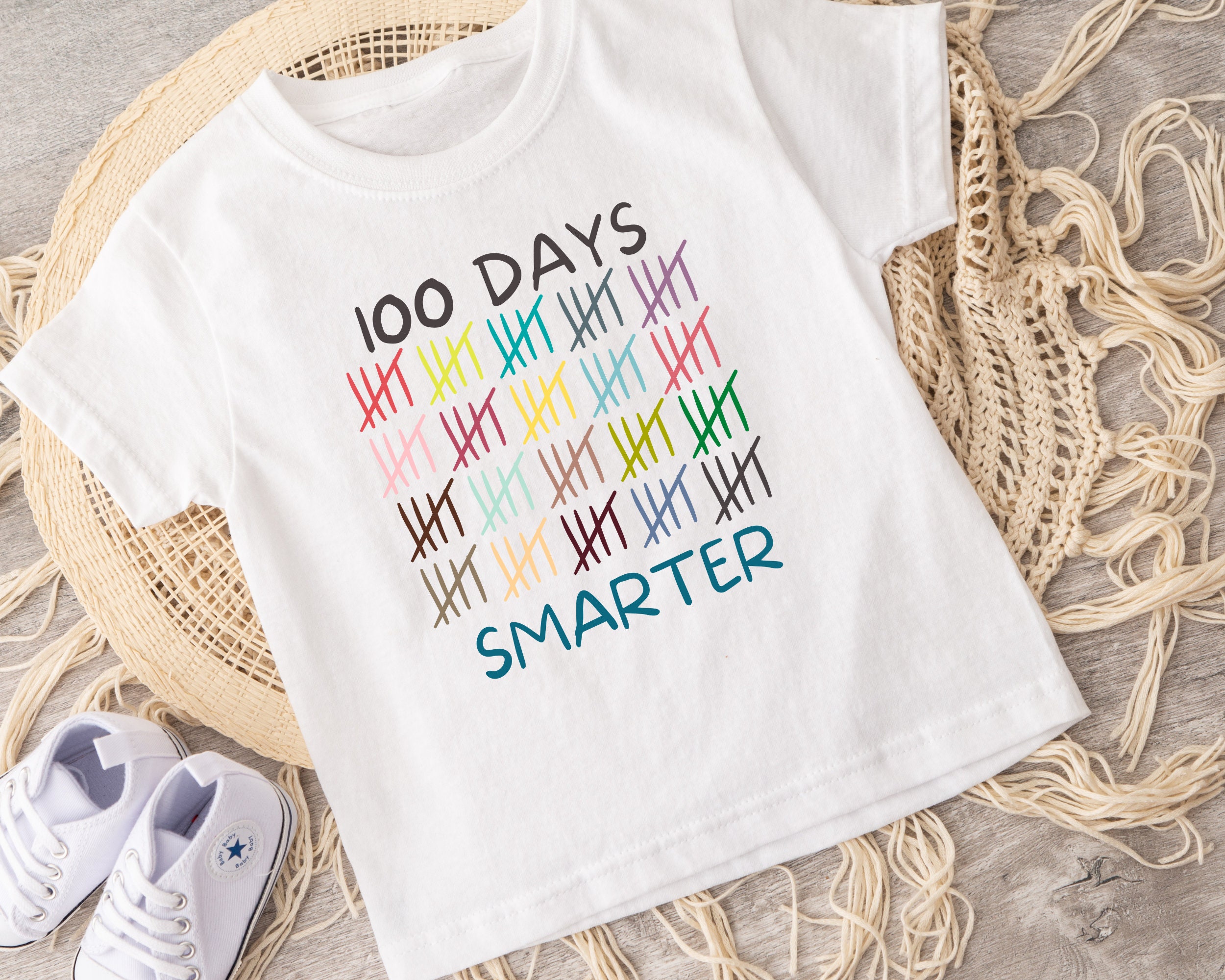 100th Day of School Shirt, 100 Days Smarter, Kids 100 Days of School T ...