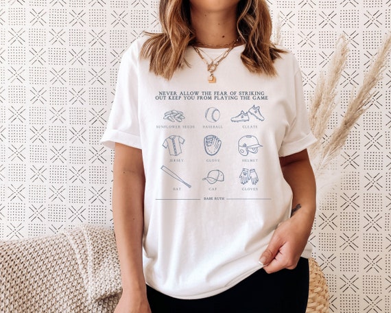 Babe Ruth Quote Baseball Shirt, Baseball T-Shirts for Women, Womens Baseball Tees, Baseball Game Shirt, Baseball Mom Shirts, Baseball Tops