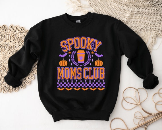 Spooky Moms Club Sweatshirt, Spooky Mom Sweatshirt, Mom Halloween Sweatshirt, Mama Halloween Crewneck, Mom Trick or Treat Sweatshirt