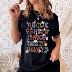 Cute ABCs Shirt, ABC T-Shirt, Alphabet Shirt, Preschool Teacher Shirt, Kindergarten Teacher Shirt, Pre-K Teacher Shirt, Nursery Teacher Tees imagem 2