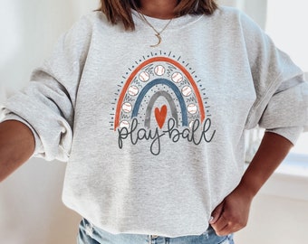 Baseball Sweatshirt, Play Ball Sweatshirt, Baseball Crewneck, Baseball Mama, Baseball Fan Shirt, Game Day Sweatshirt, Baseball Game Shirt
