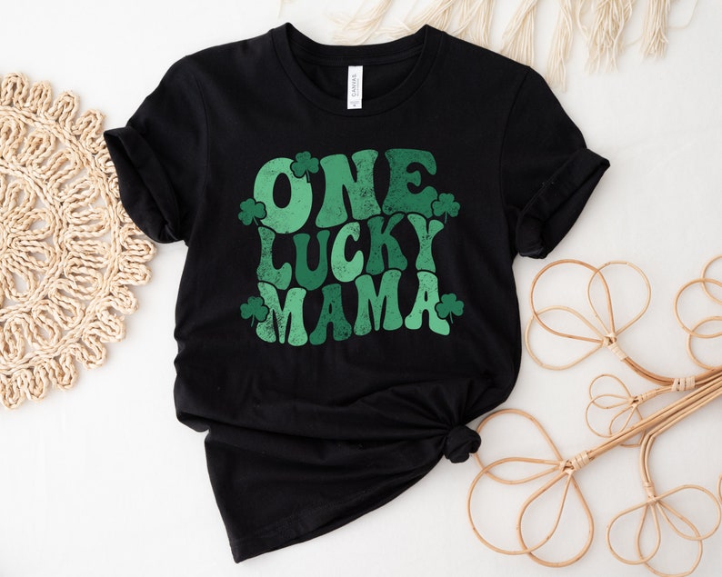 One Lucky Mama Shirt, Lucky Mom Shirt, St. Patricks Day Shirts for Mom, Womens St Patricks Day T-shirts, St. Patrick's Shirts, Irish Tees image 4