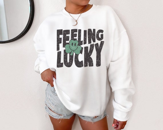 Feeling Lucky Sweatshirt, Retro St. Patrick's Day Sweatshirt, St Patricks Day Lucky Sweatshirt, St Patrick's Shirts, St Patrick Day Crewneck
