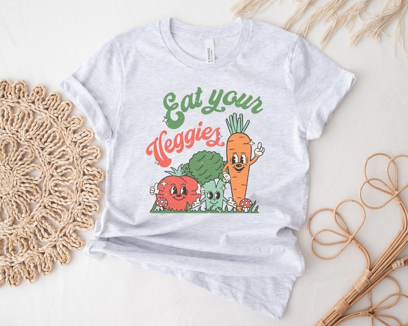 Eat Your Veggies Shirt, Retro Gardening Shirt, Gardener Shirt, Garden Shirts, Farmer Shirt, Farm TShirt, Gardening Gift, Plant Mom Shirts image 2