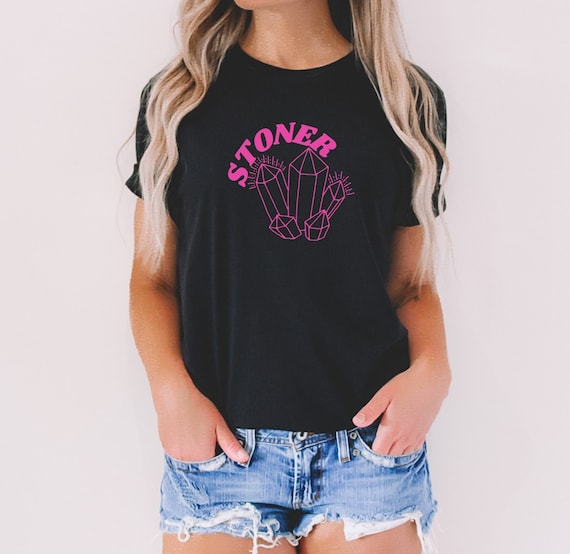 Stoner Crystals Shirt, Pink Crystals Shirt, Funny Crystal Shirt, Funny Gift for BFF, Girlfriend Gift, Gift for Best Friend, Funny Stoner Tee