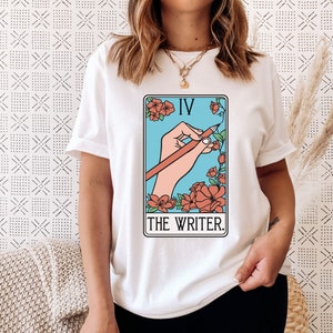 The Writer Tarot Card Shirt, Funny Tarot Card T-Shirt, Tarot The Writer Shirt, Gift for Writers, Writer T-Shirt, Tarot Shirt, Graphic Tees