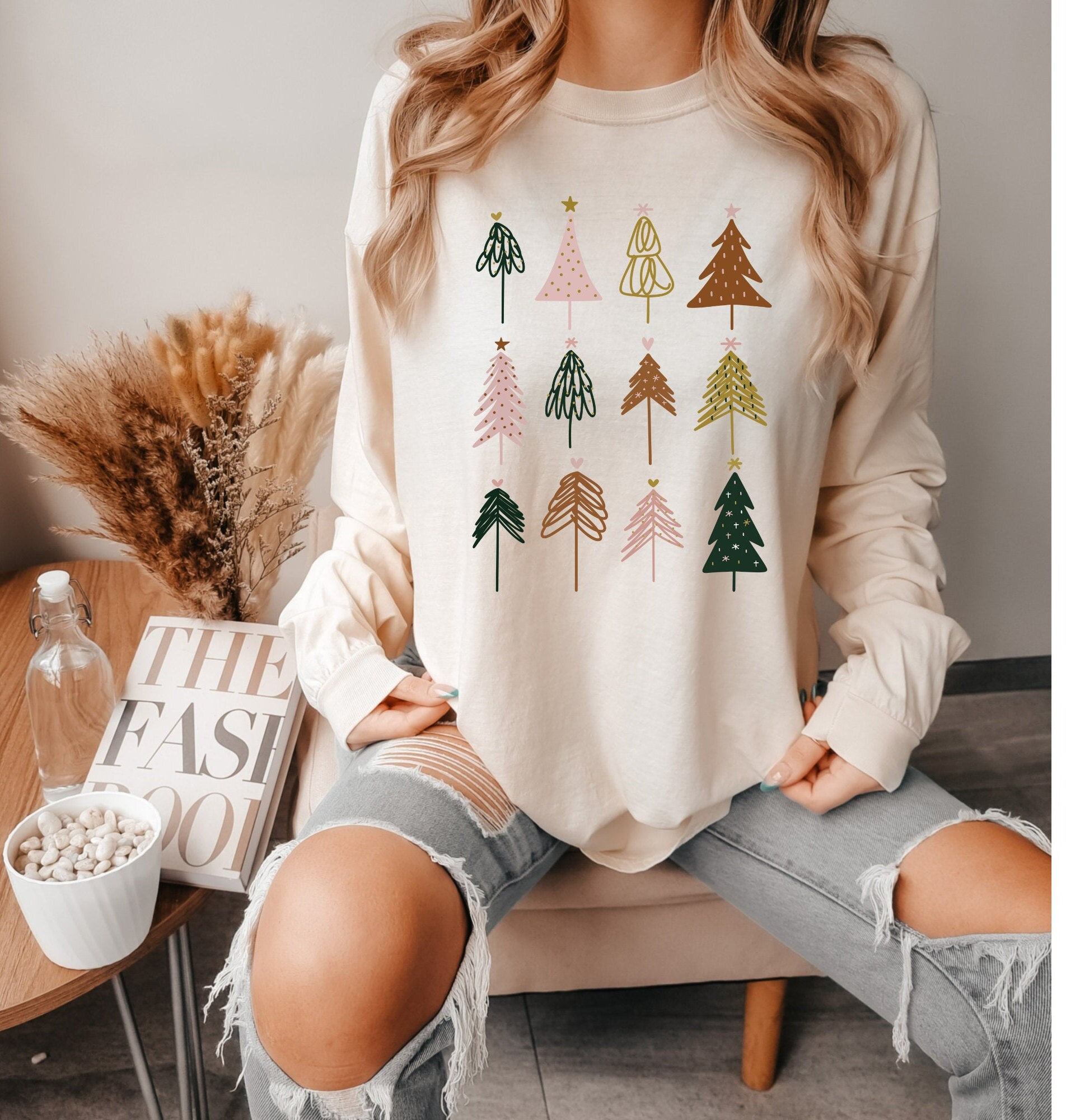 Long Sleeve Christmas Shirt for Women, Womens Long Sleeved Christmas Tees,  Christmas Tshirt, Comfort Colors Garment-dyed Long Sleeve T-shirt - Etsy