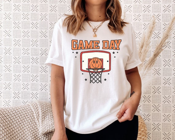 Buy Retro Basketball Shirt Distressed Game Day Shirt Basketball Online in India -