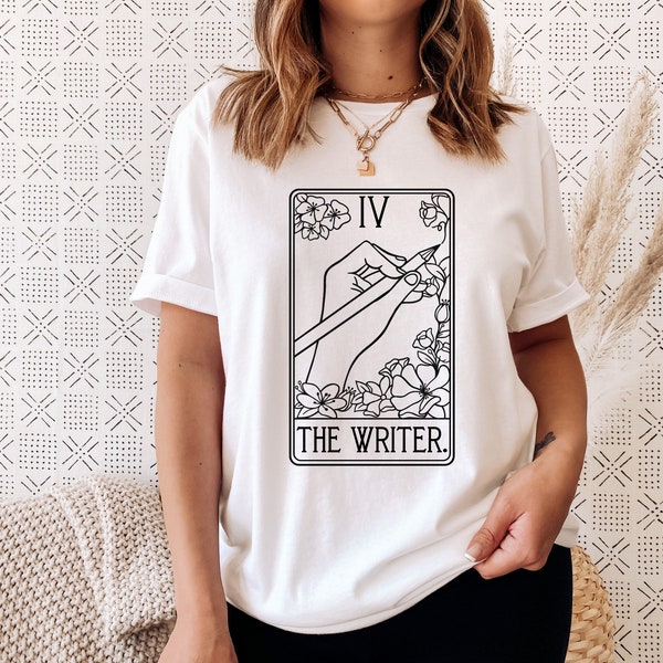 The Writer Tarot Card Shirt, Funny Tarot Card T-Shirt, Tarot The Writer Shirt, Gift for Writers, Writer T-Shirt, Tarot Shirt, Graphic Tees