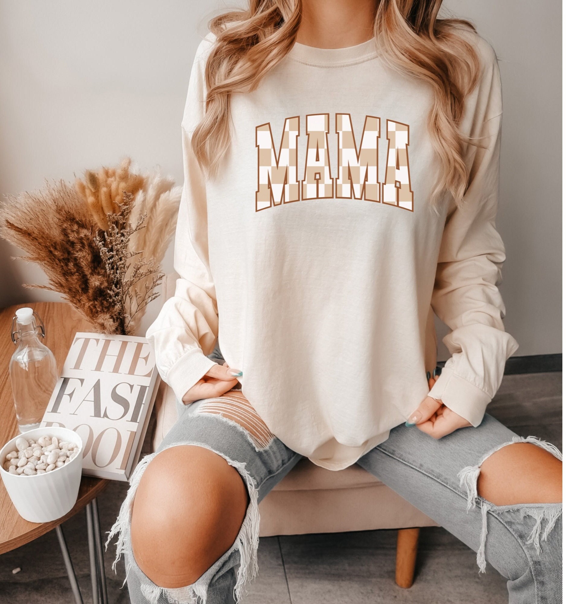 MAMA Long Sleeved Shirt, Long Sleeve Mama Shirt, Gift for New Mom