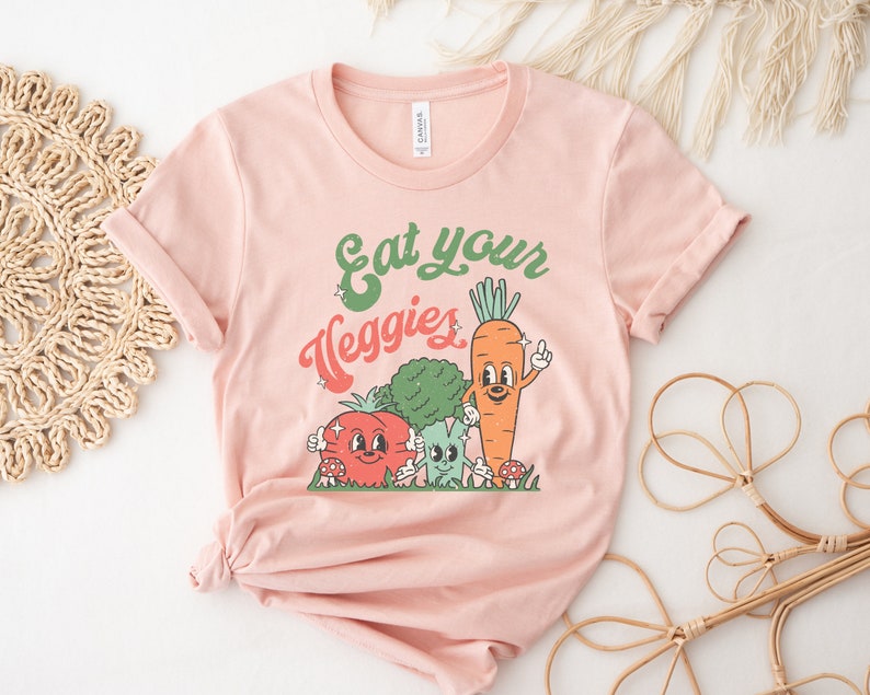 Eat Your Veggies Shirt, Retro Gardening Shirt, Gardener Shirt, Garden Shirts, Farmer Shirt, Farm TShirt, Gardening Gift, Plant Mom Shirts image 4
