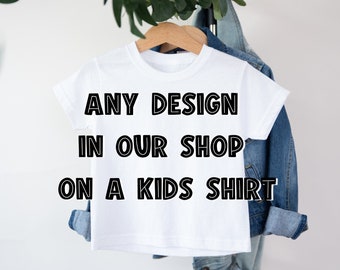 Kid/Youth Shirt, Unisex Short Sleeved Kid Shirt, RayZee Inspired Shop Design Printed on a Youth or Toddler Sized T-Shirt